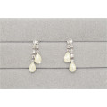 Suzhou Real Photo Elegant Crystal Beaded Pearl Necklace Ear Piercing Studs